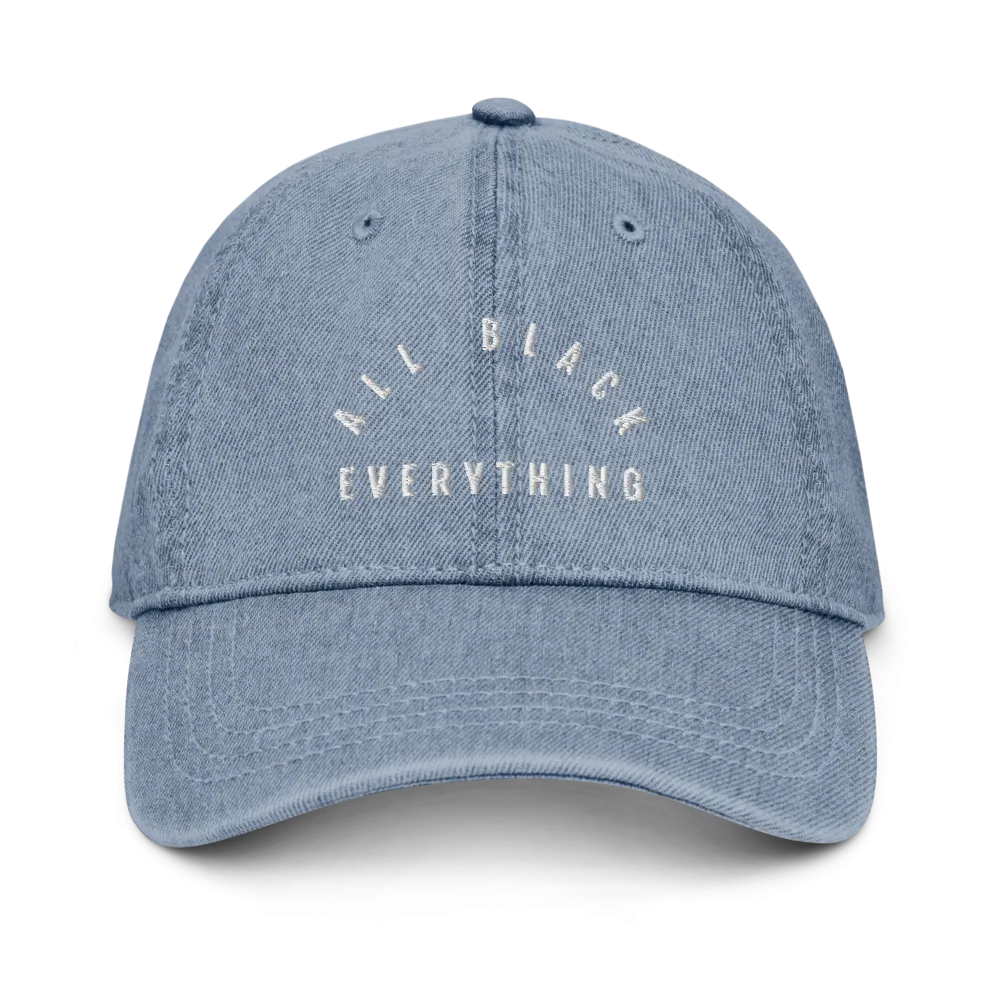 All Black Everything Denim Dad Hat