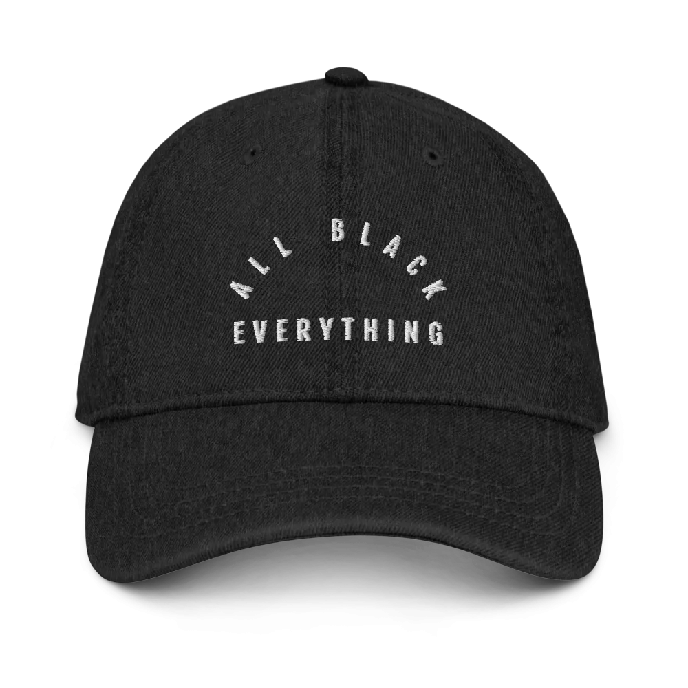 All Black Everything Denim Dad Hat