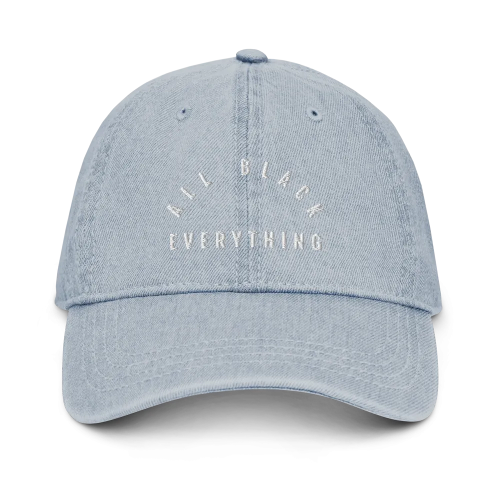 All Black Everything Denim Dad Hat