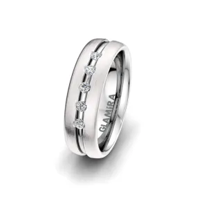 Anillo Boda Mujer White Ease 6 mm