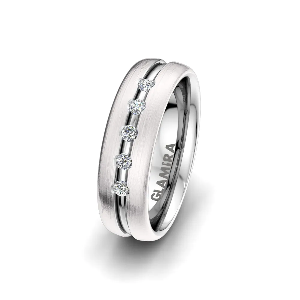 Anillo de boda White Ease 6 mm