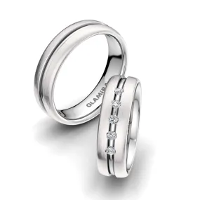 Anillo de boda White Ease 6 mm