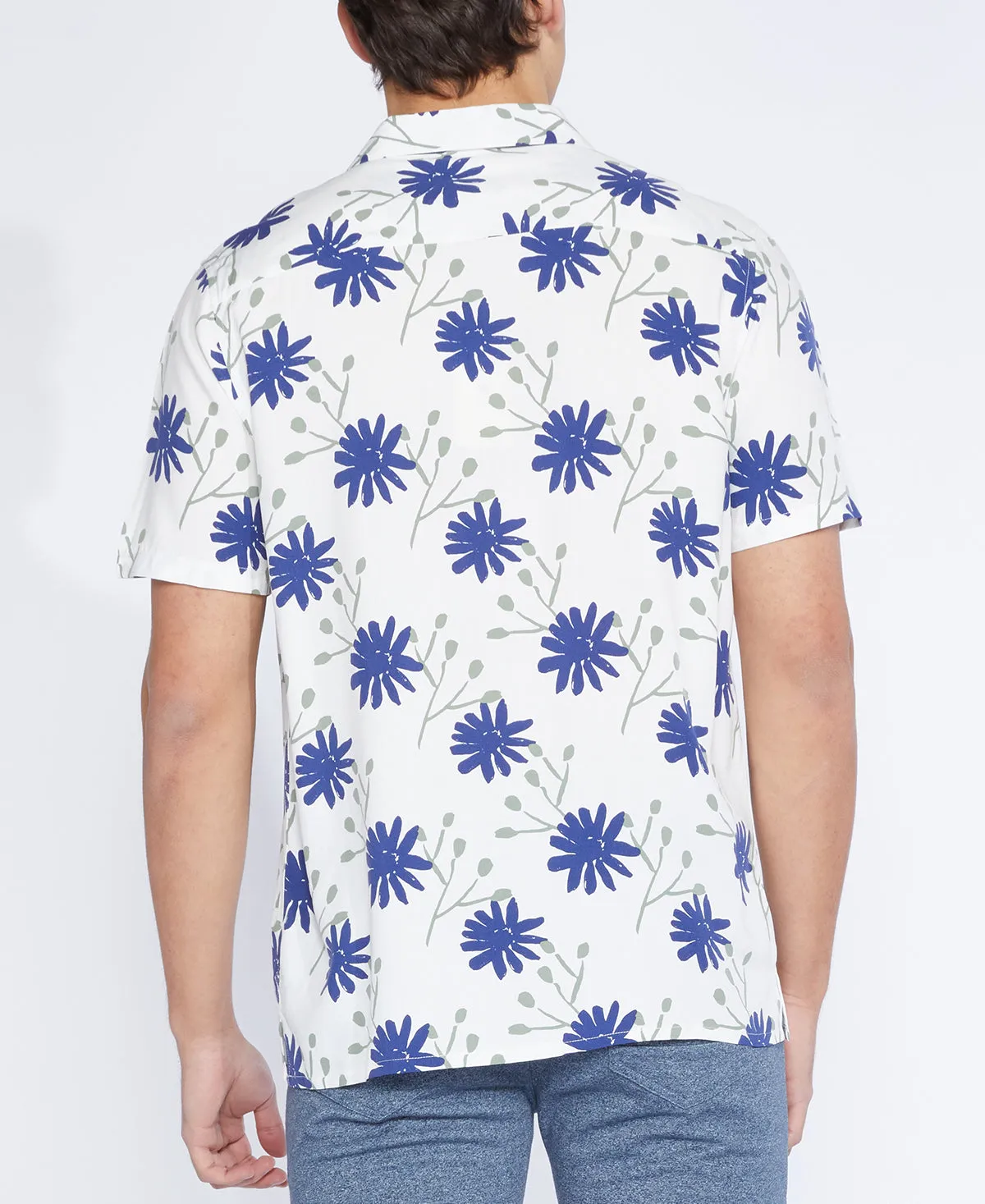 Arroyo Printed Resort Shirt (White)