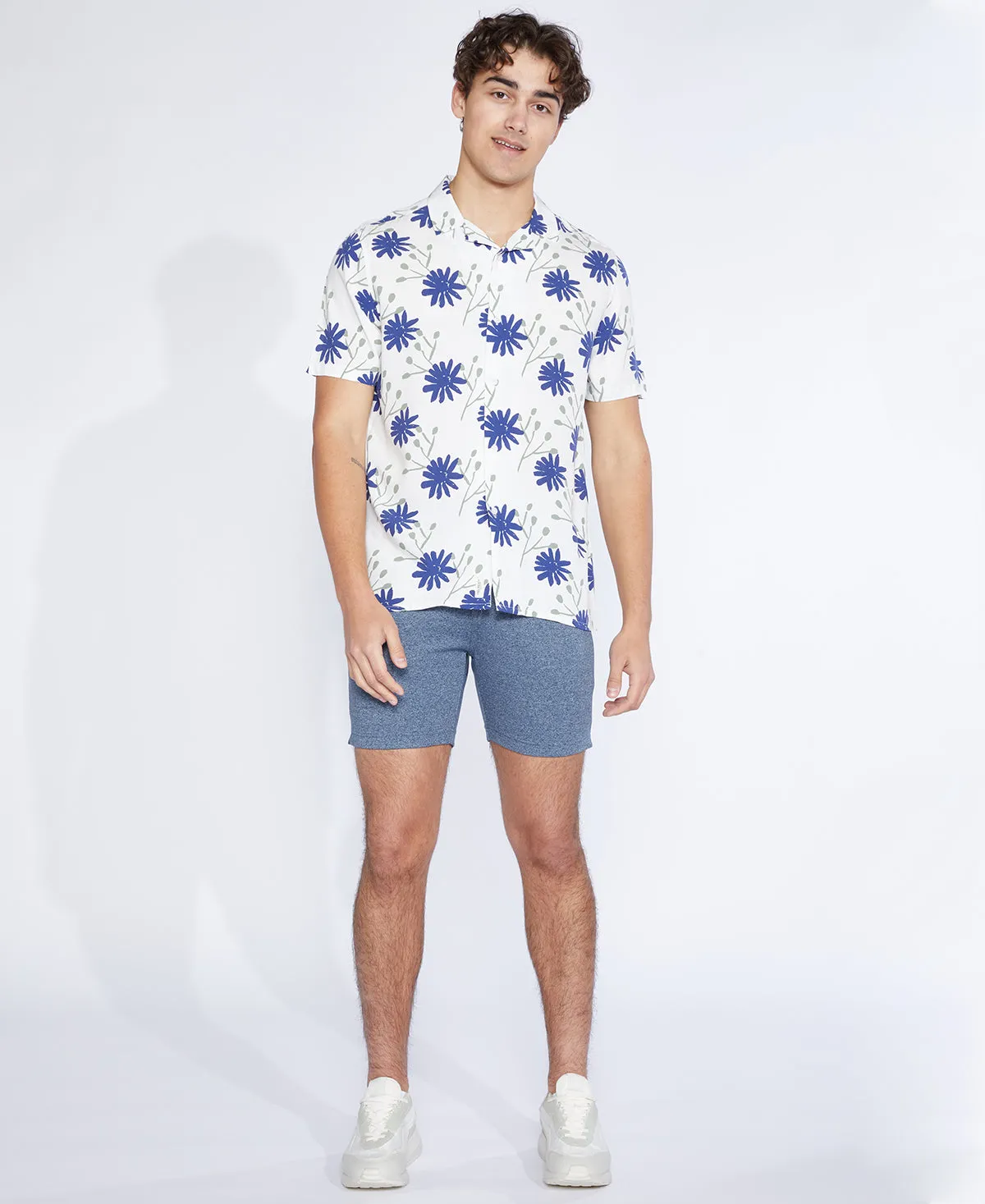 Arroyo Printed Resort Shirt (White)