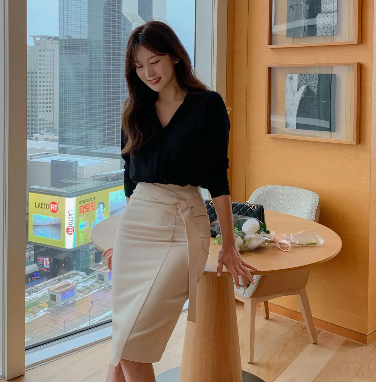 BADDIARY  |Casual Style Long Sleeves Plain Party Style Office Style