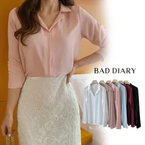 BADDIARY  |Casual Style Long Sleeves Plain Party Style Office Style