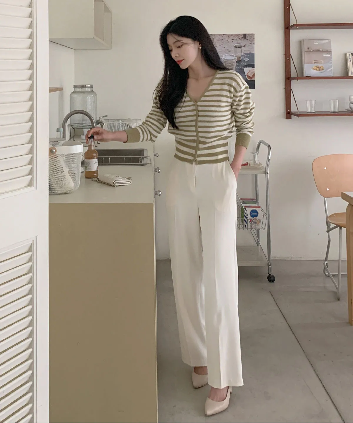 BADDIARY  |Stripes Casual Style Long Sleeves Party Style Office Style