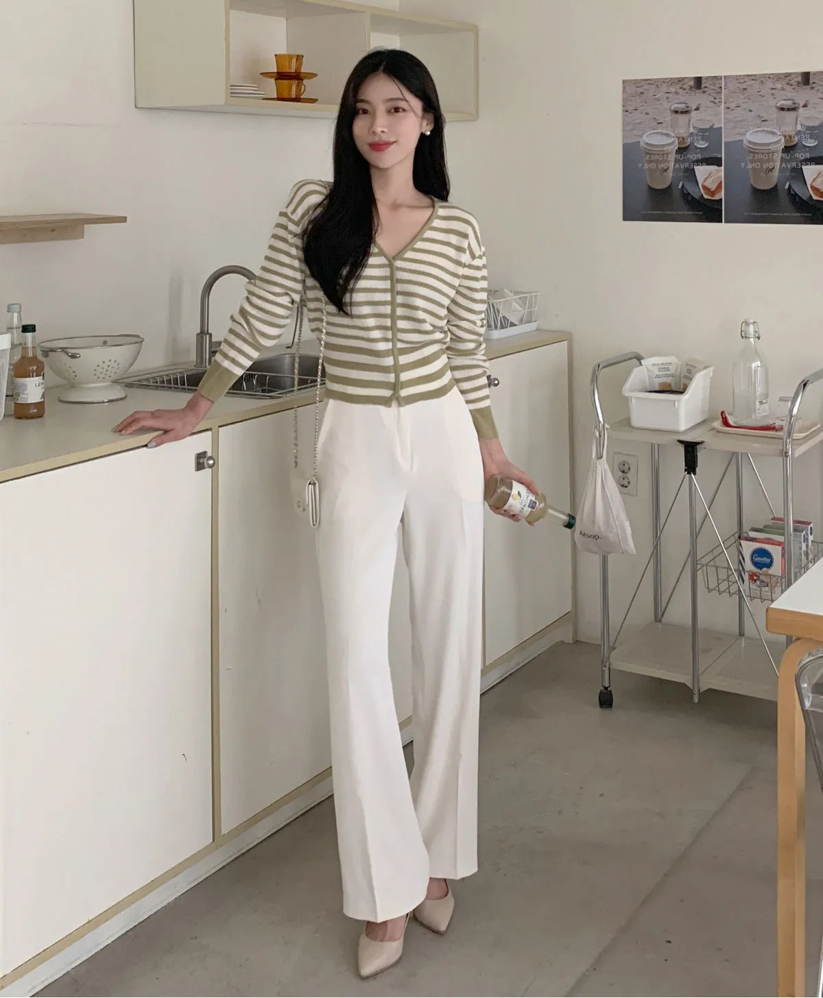 BADDIARY  |Stripes Casual Style Long Sleeves Party Style Office Style