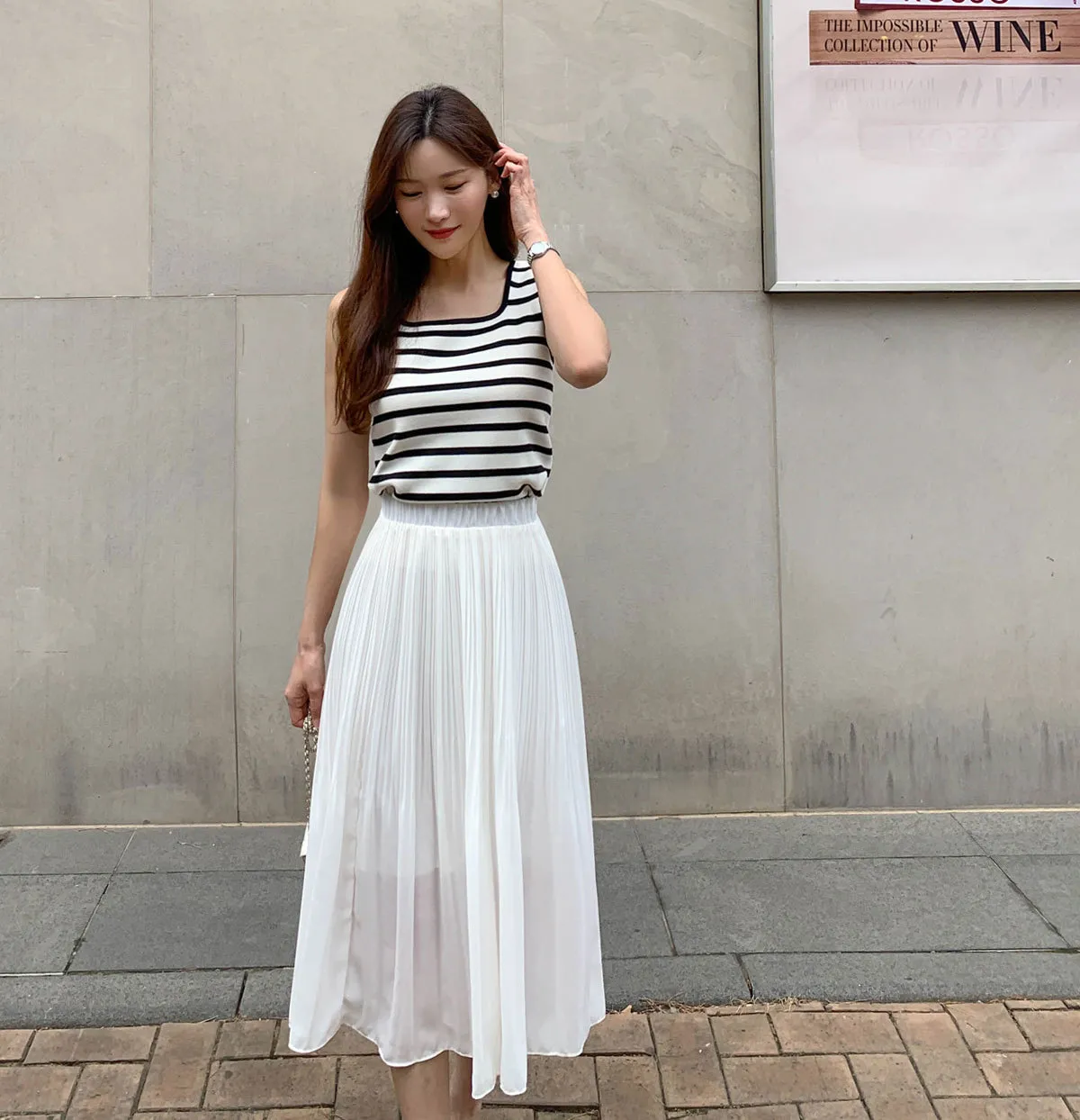 BADDIARY  |Stripes Casual Style Sleeveless Plain Party Style