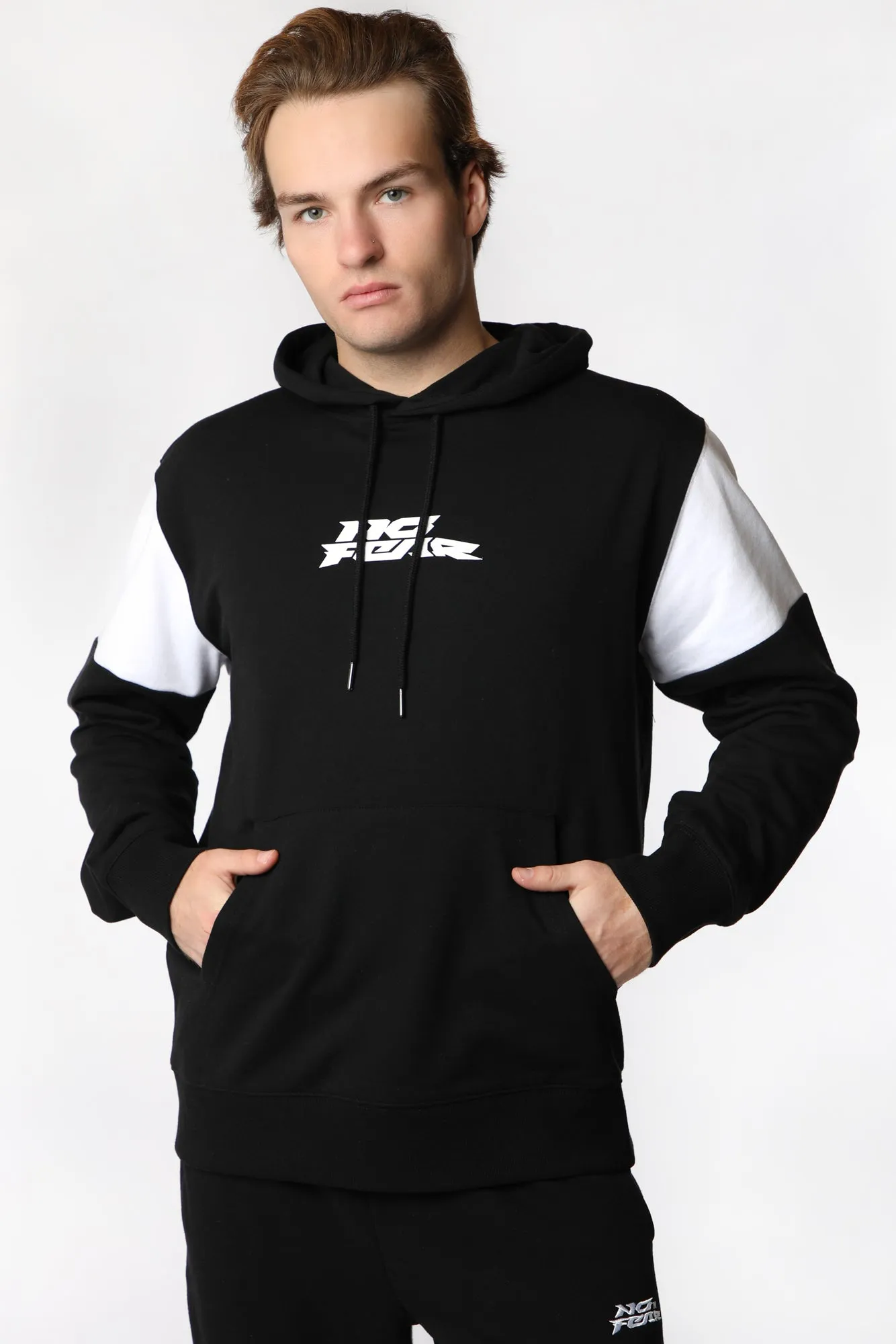 Bicolor No Fear Men's Hooded Sweatshirt