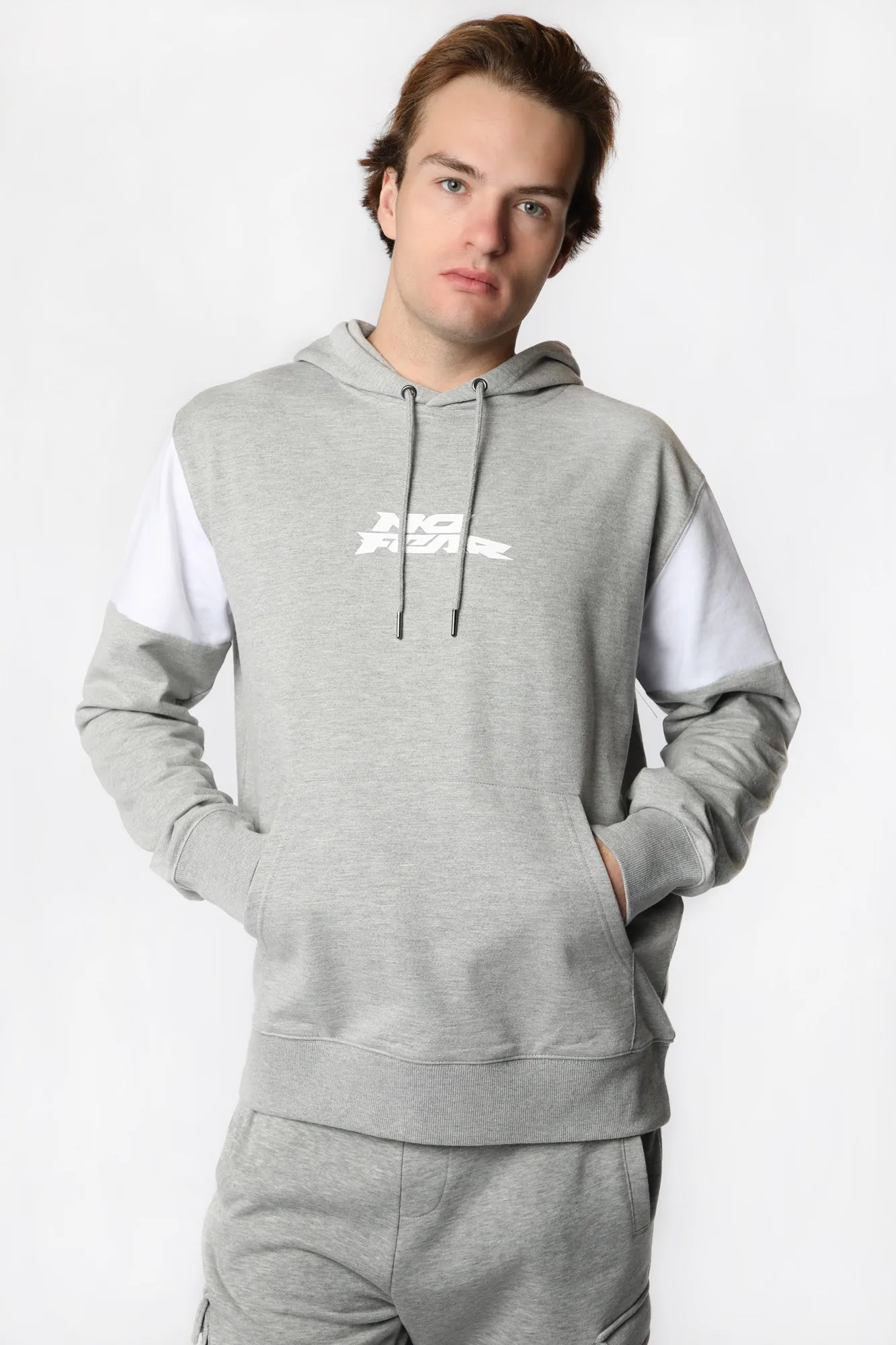 Bicolor No Fear Men's Hooded Sweatshirt