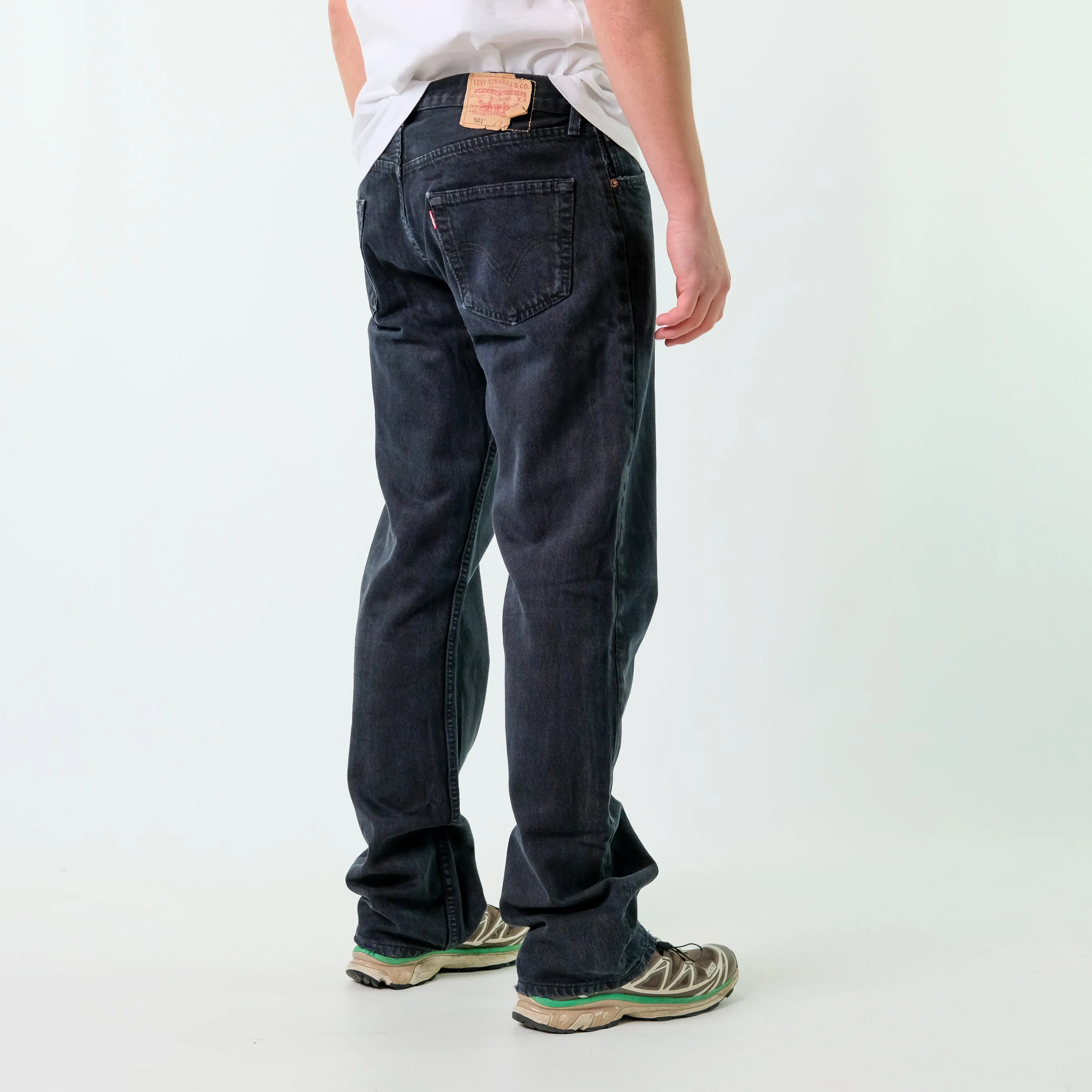 Black 90s Levi's 501 Denim Jeans Baggy Pants (34x34)