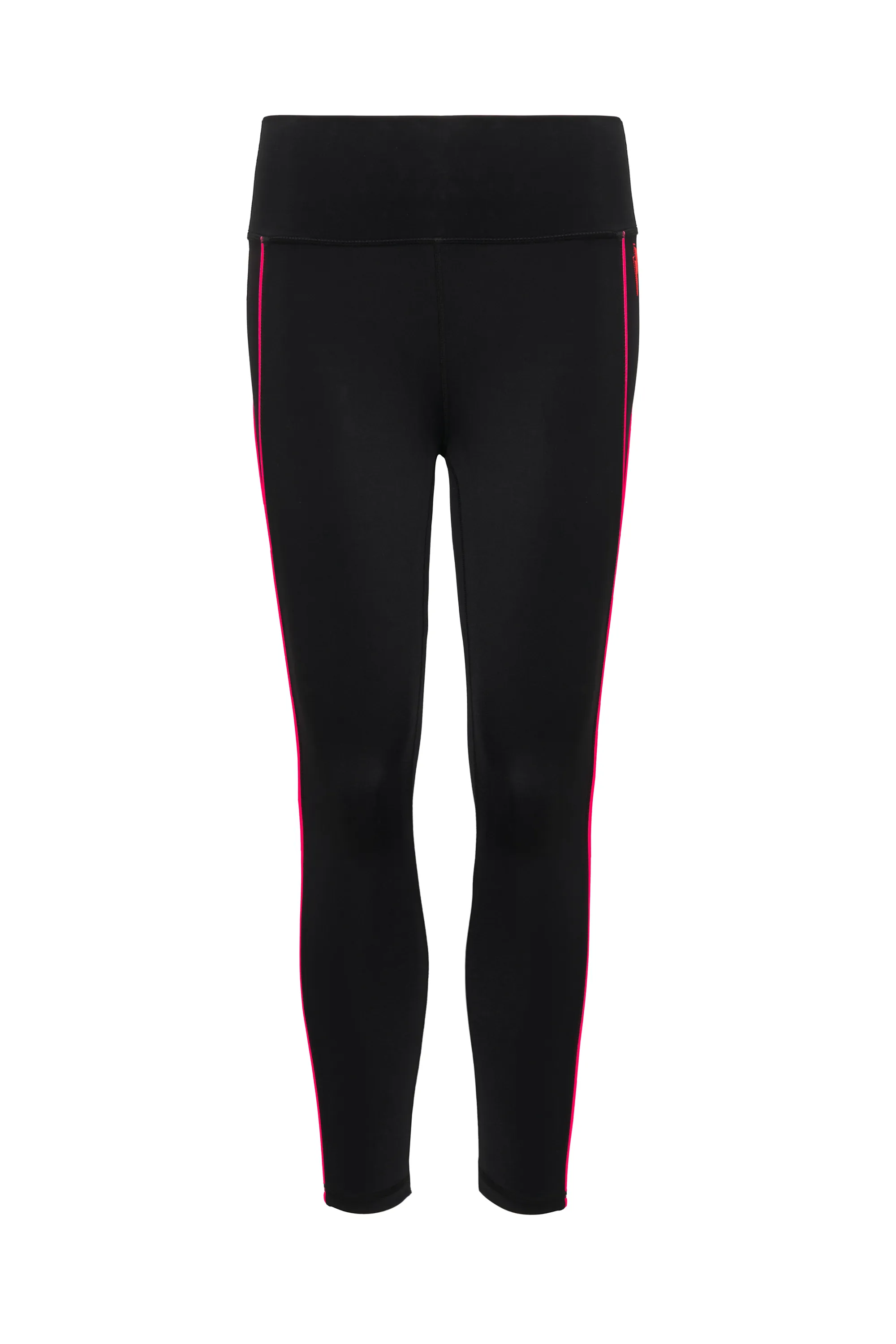 Black with Neon Piping 7/8 Length Active Leggings