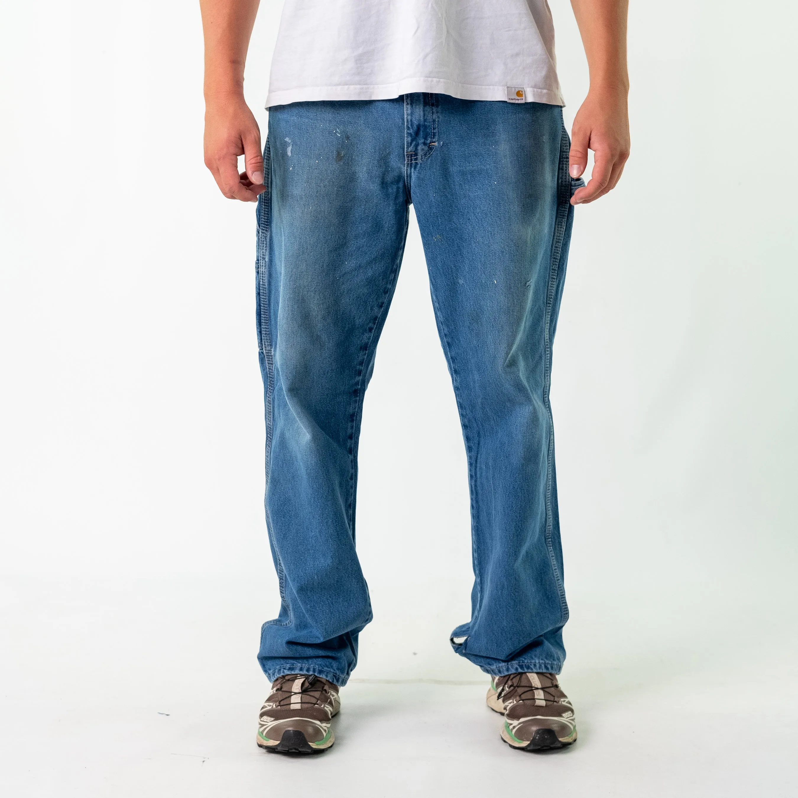 Blue 90s Dickies Denim Carpenter Jeans Baggy Pants (34x32)