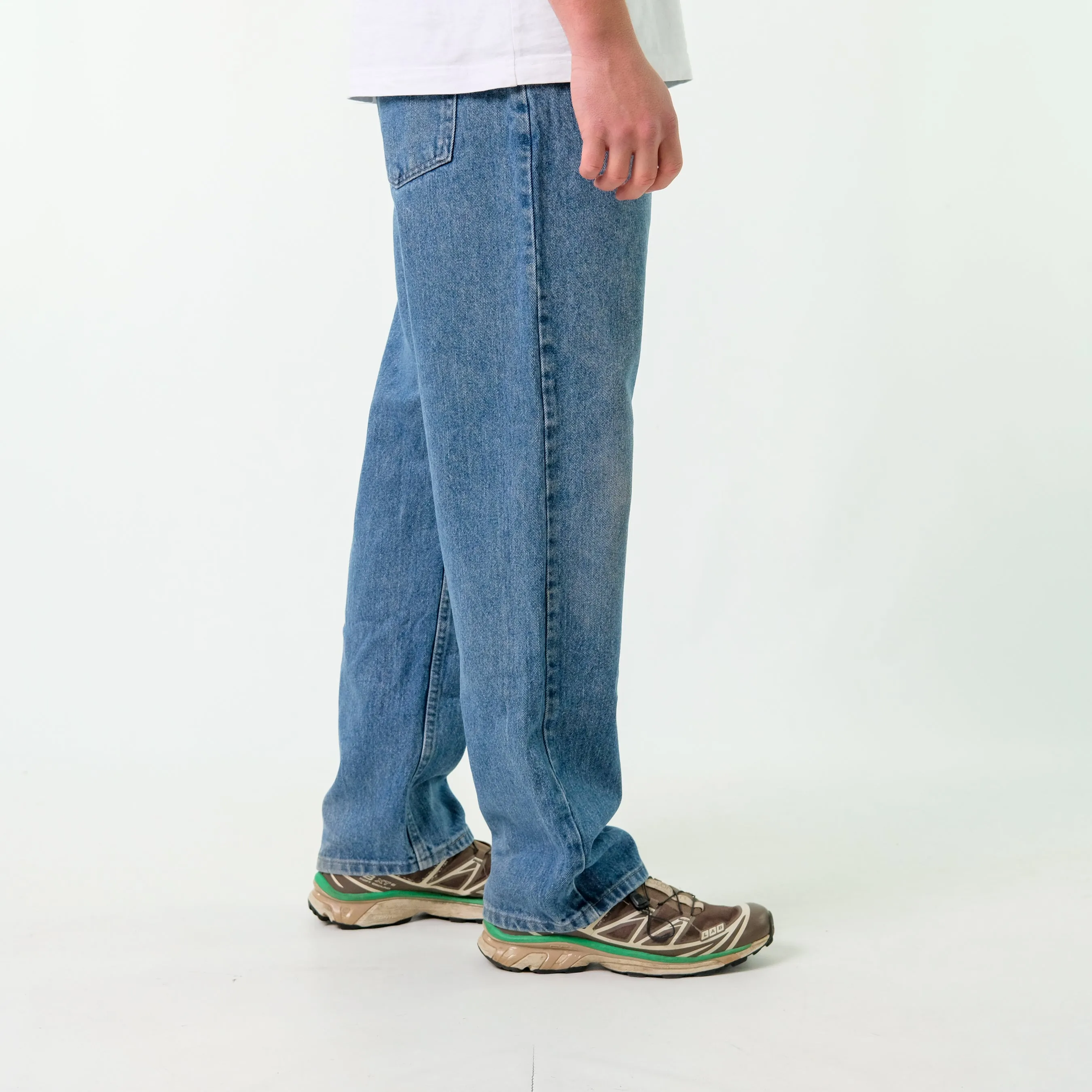 Blue 90s Wrangler Denim Jeans Baggy Pants (38x30)