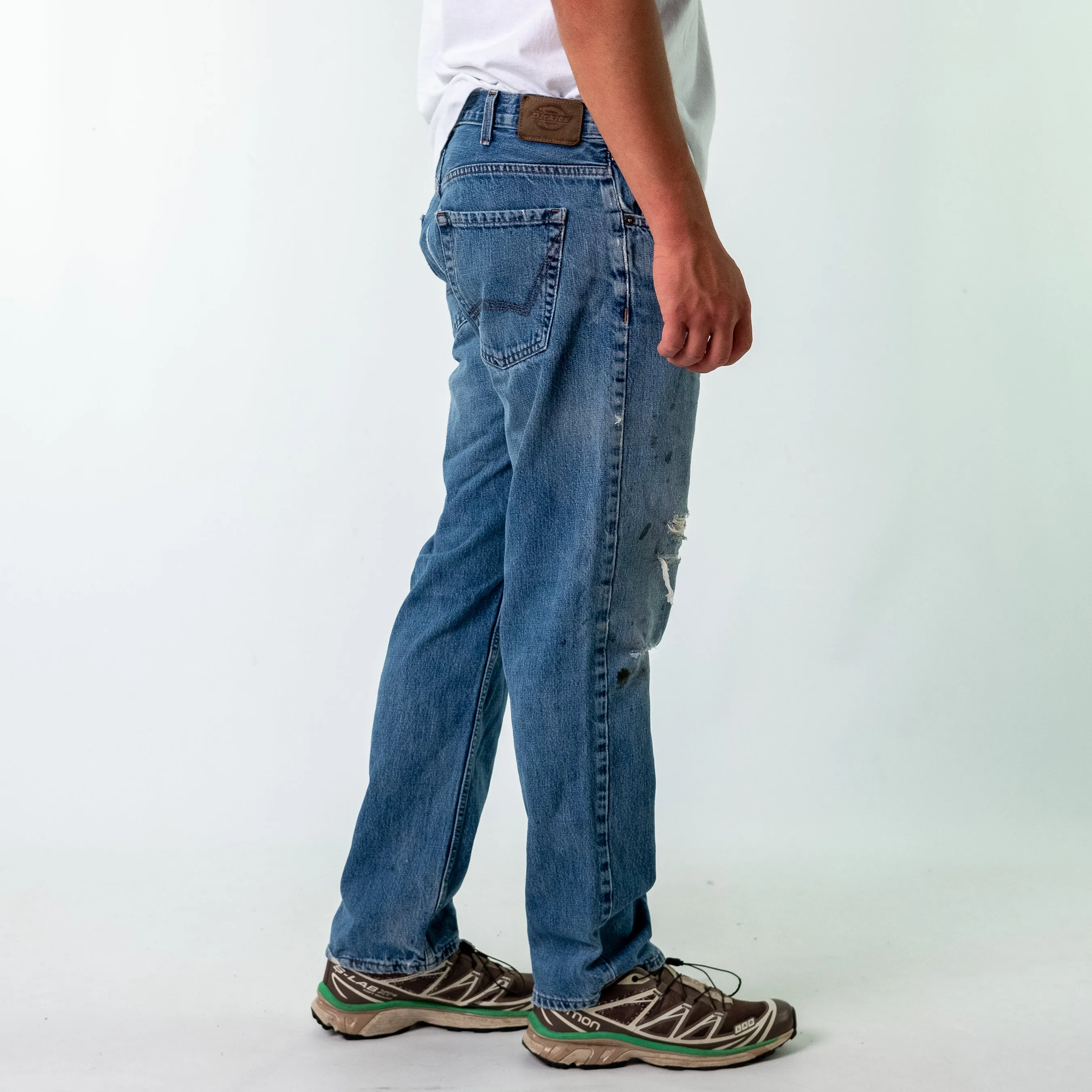 Blue y2ks Dickies Denim Jeans Baggy Pants (34x30)