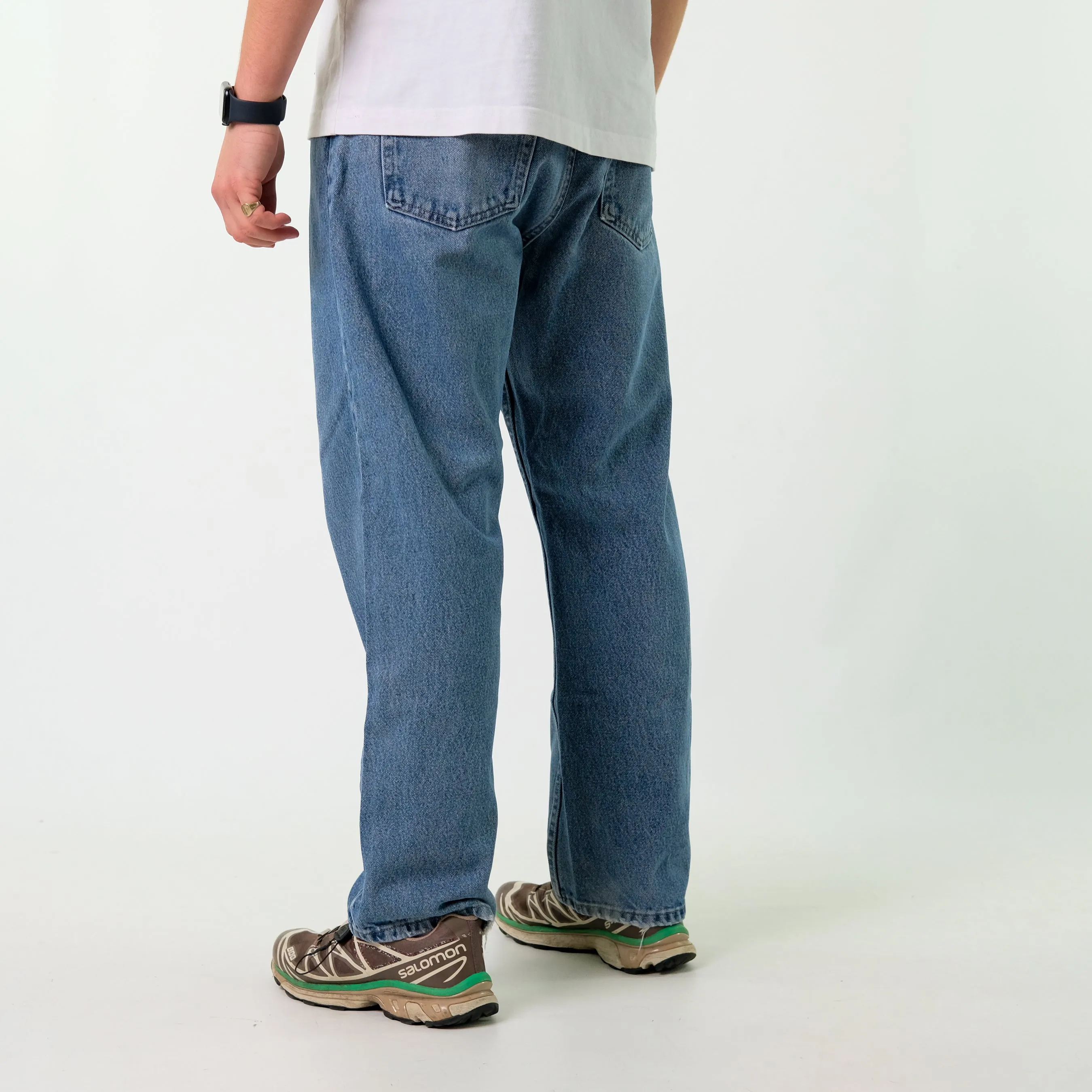 Blue y2ks Wrangler Denim Jeans Baggy Pants (36x30)