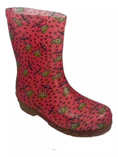 Bota De Lluvia Para Niños Kickers Color Rosa 525055 Empo2000