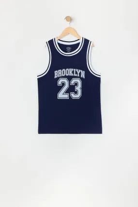 Boys Brooklyn Graphic Mesh Basketball Jersey