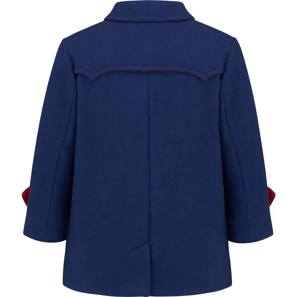 Britannical Marylebone Pea Coat, Portland Blue