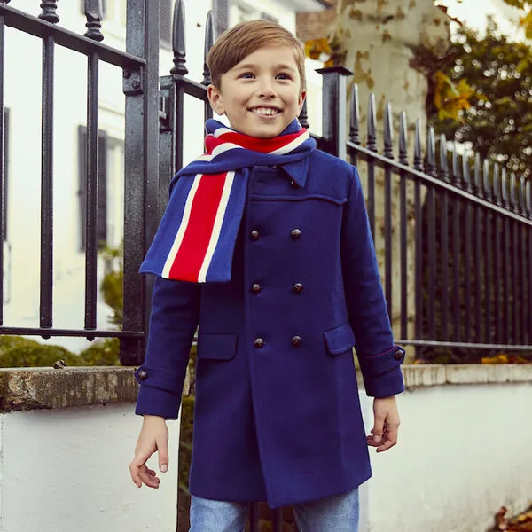 Britannical Marylebone Pea Coat, Portland Blue