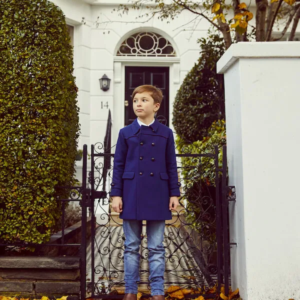 Britannical Marylebone Pea Coat, Portland Blue