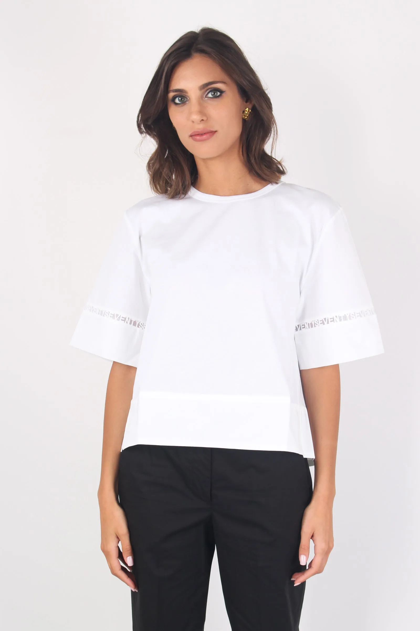 Casacca Popeline Jersey Bianco