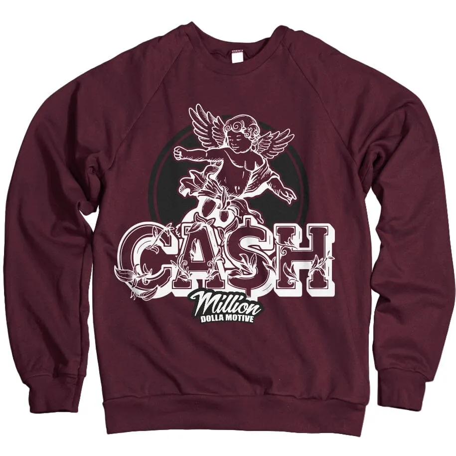 Cash Angel Cherub Maroon Crewneck Sweatshirt - Buy Now!