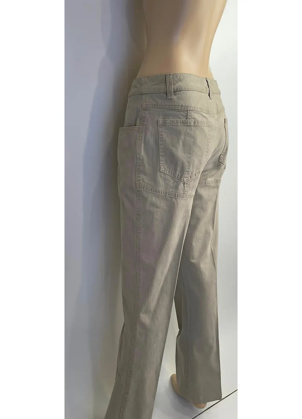 Chanel 03P 2003 Spring light brown khaki jeans, low rider style in FR size 40.