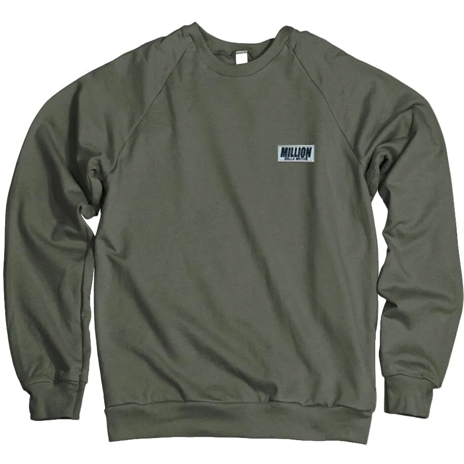 Chenille Trappers Olive Crewneck Sweatshirt