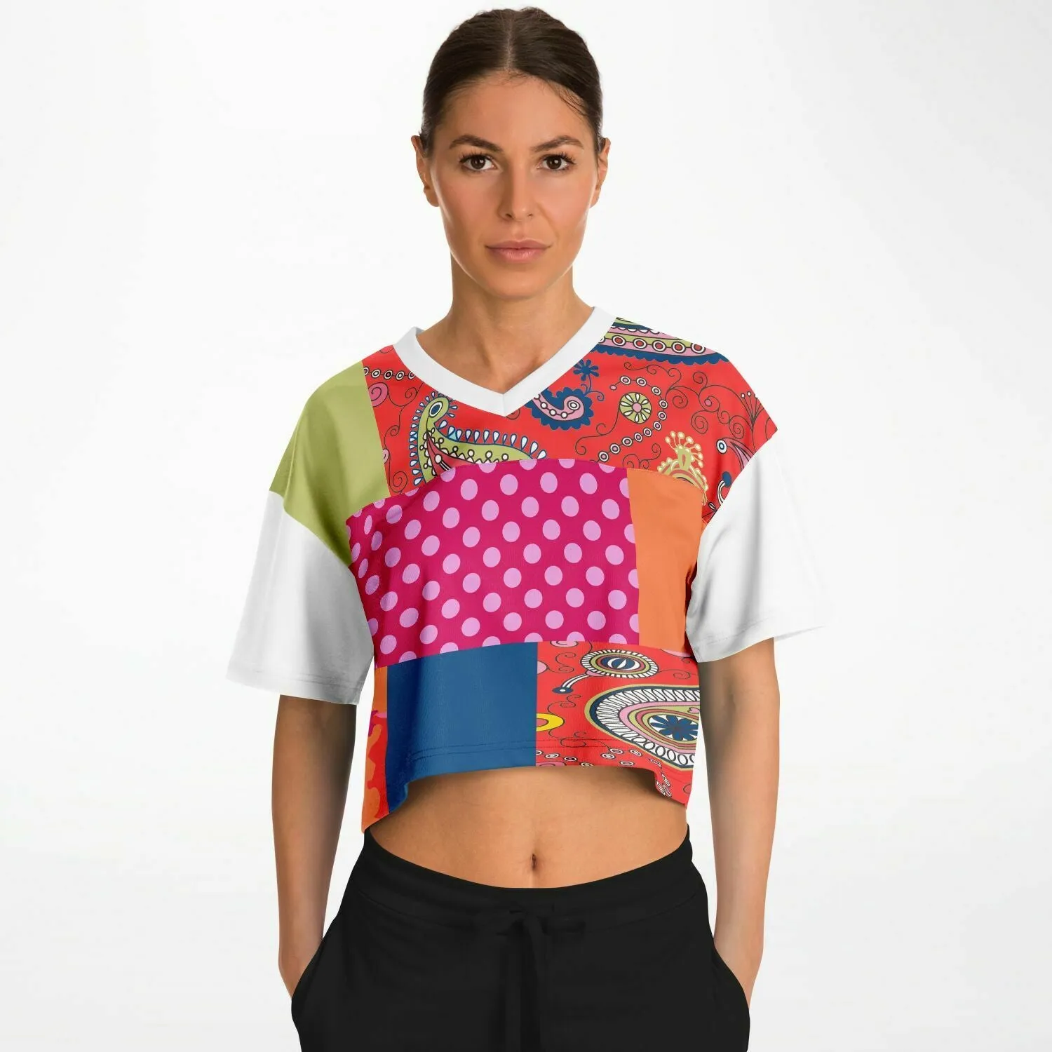 Chili Pepper Patchwork Crop Jersey