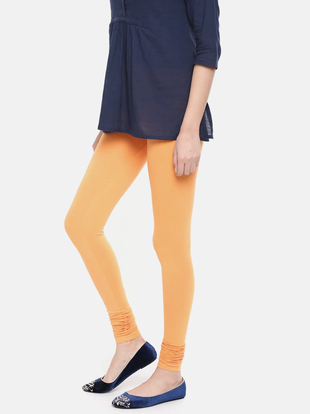 Churidar Leggings-Light Orange