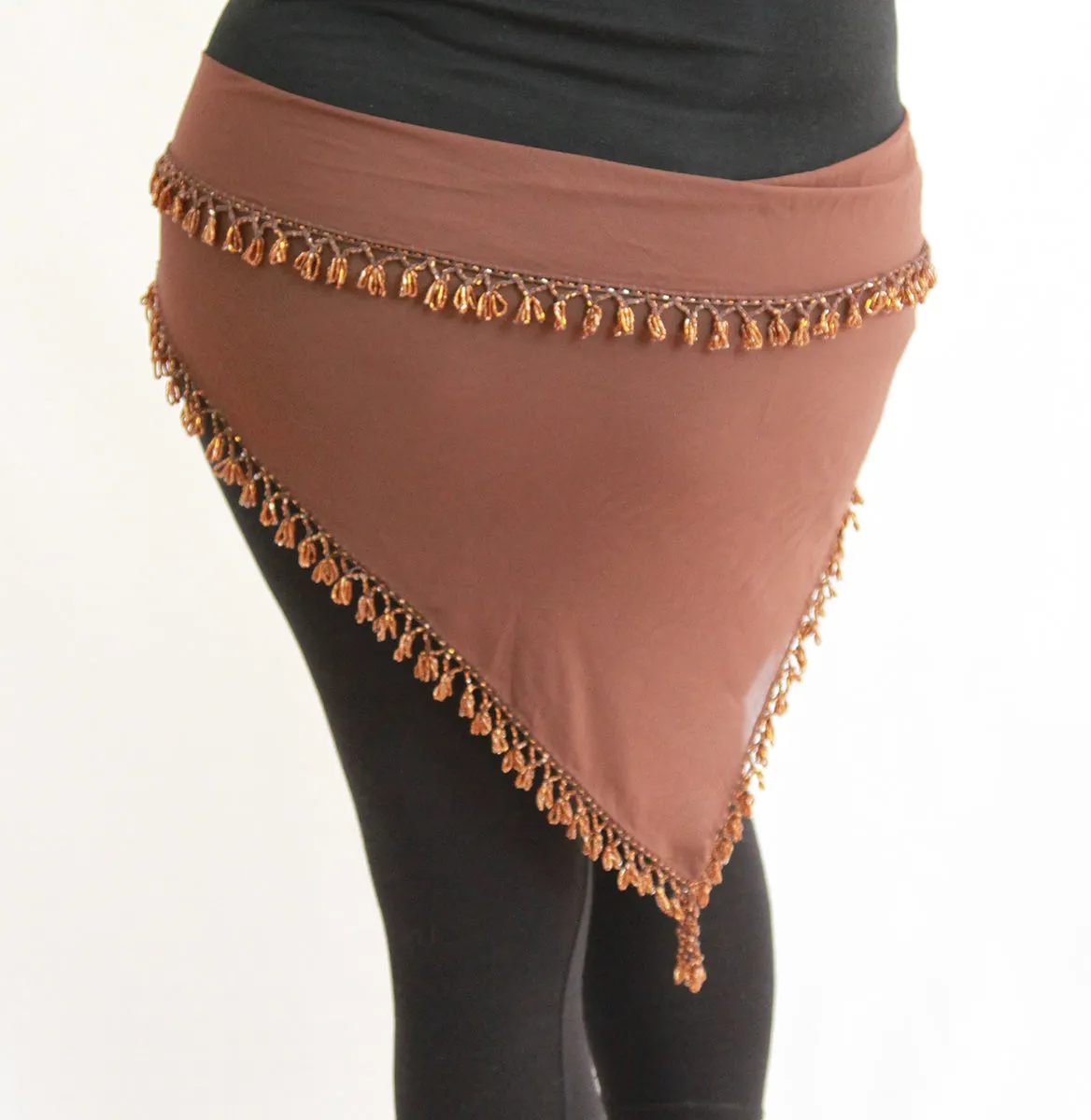 Classic Chiffon Beaded Hip Sash (multiple colors & prints available)