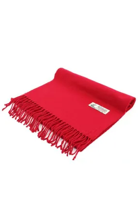 CM19-4 Red Solid Colors Cashmere Feel Scarf 12-pack