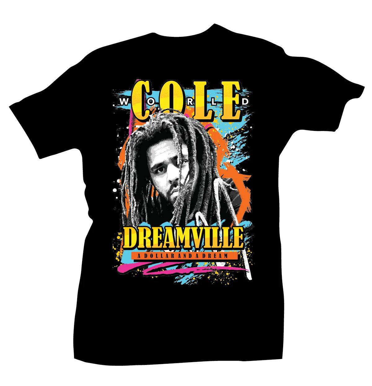 Cole World ( J Cole ) Black  Tee