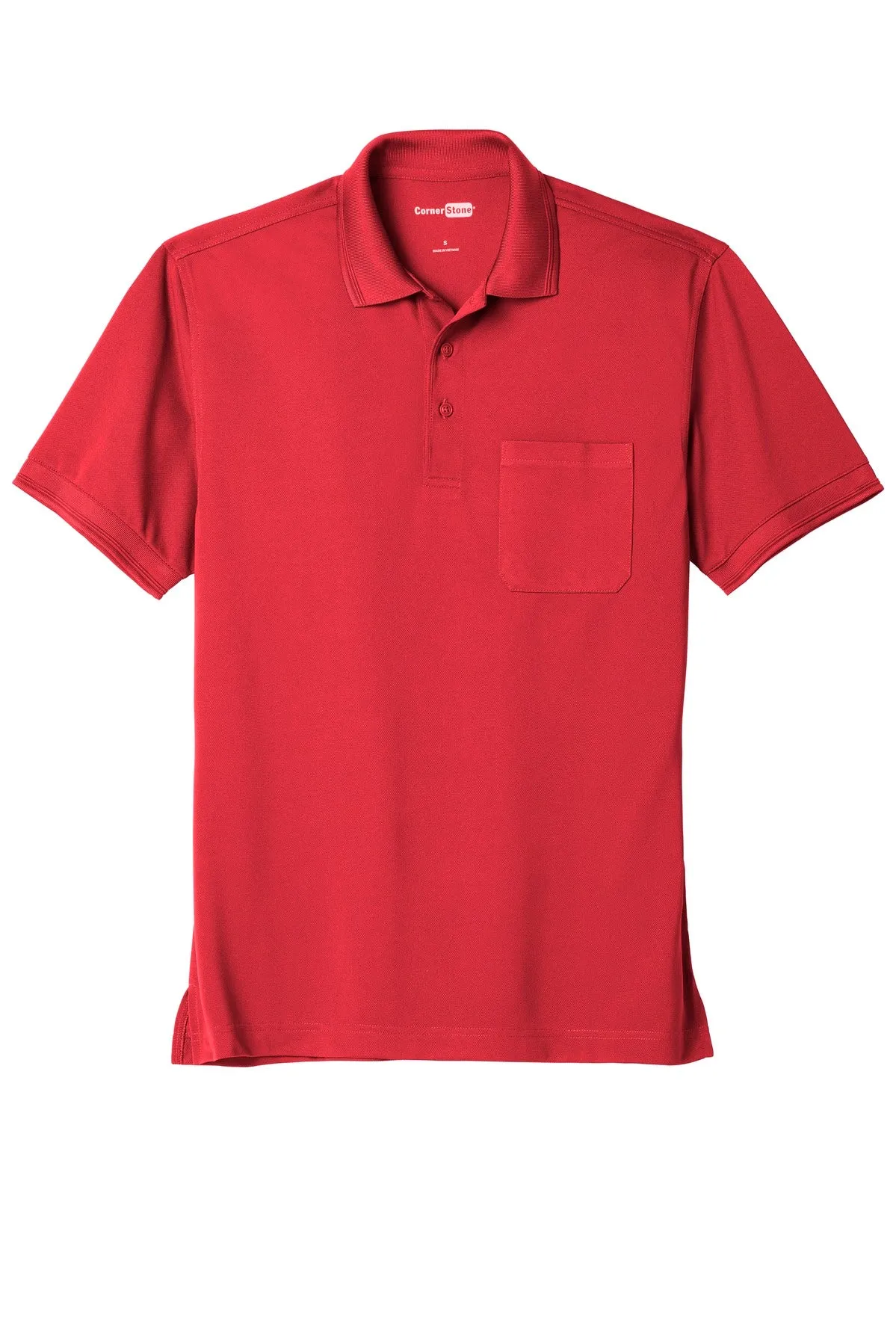 CornerStone Men's Industrial Snag-Proof Pique Pocket Polo. CS4020P