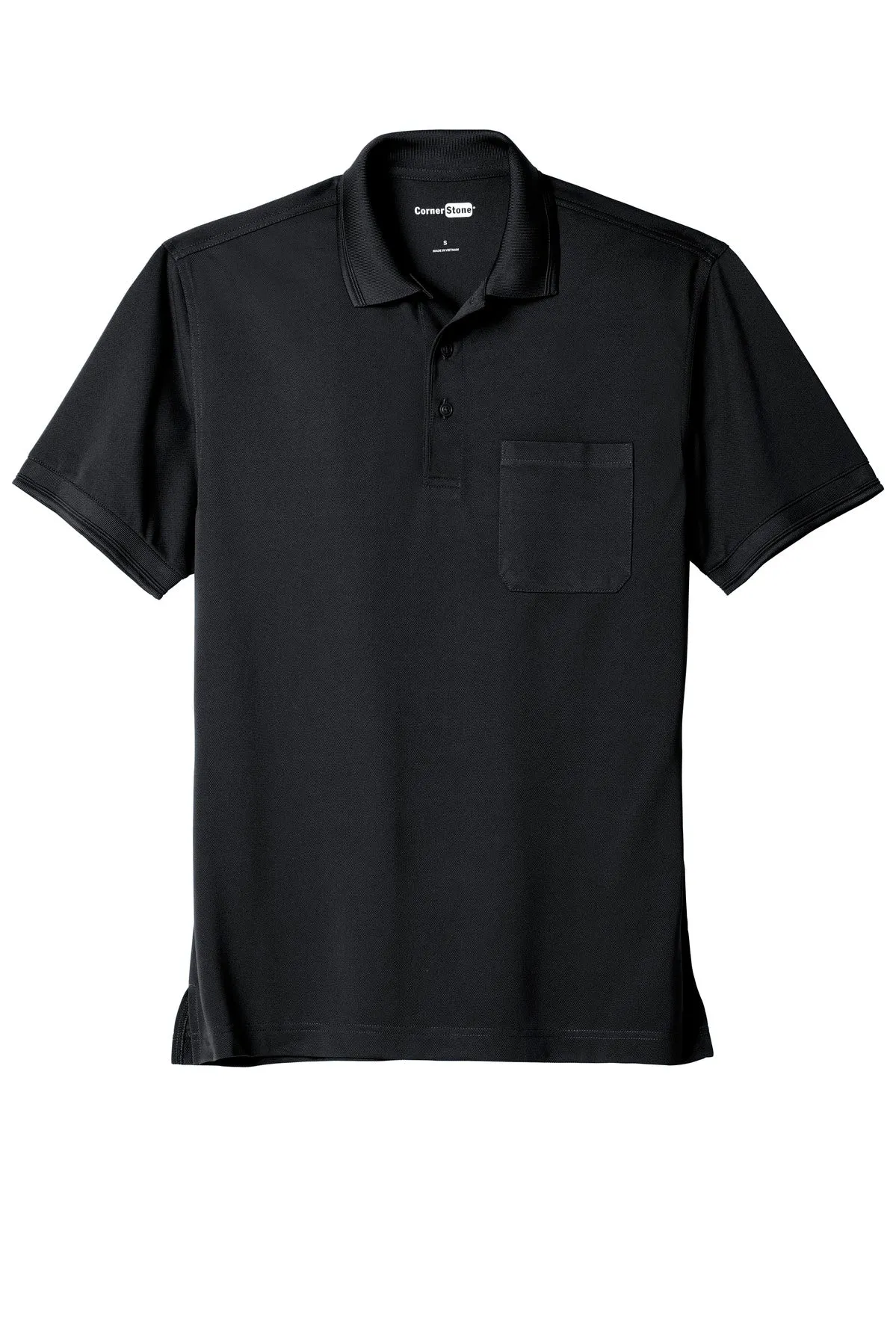 CornerStone Men's Industrial Snag-Proof Pique Pocket Polo. CS4020P