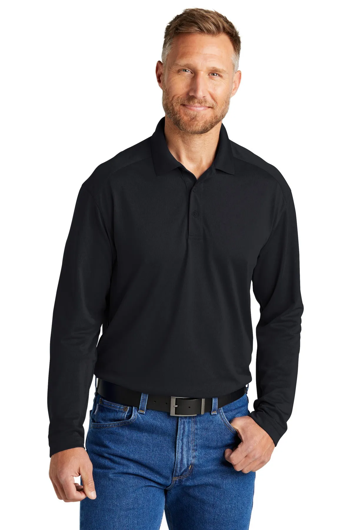 CornerStone Men's Select Lightweight Snag-Proof Long Sleeve Polo. CS418LS