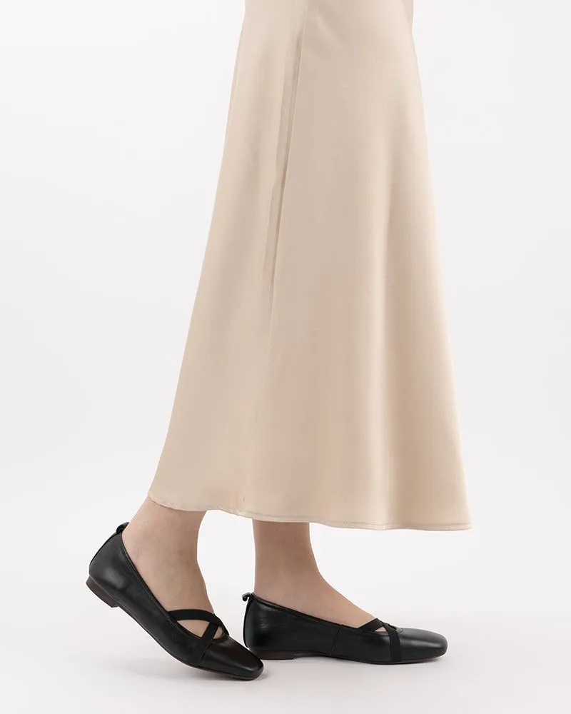 Crossover Straps Slip On Walking Ballet Flats