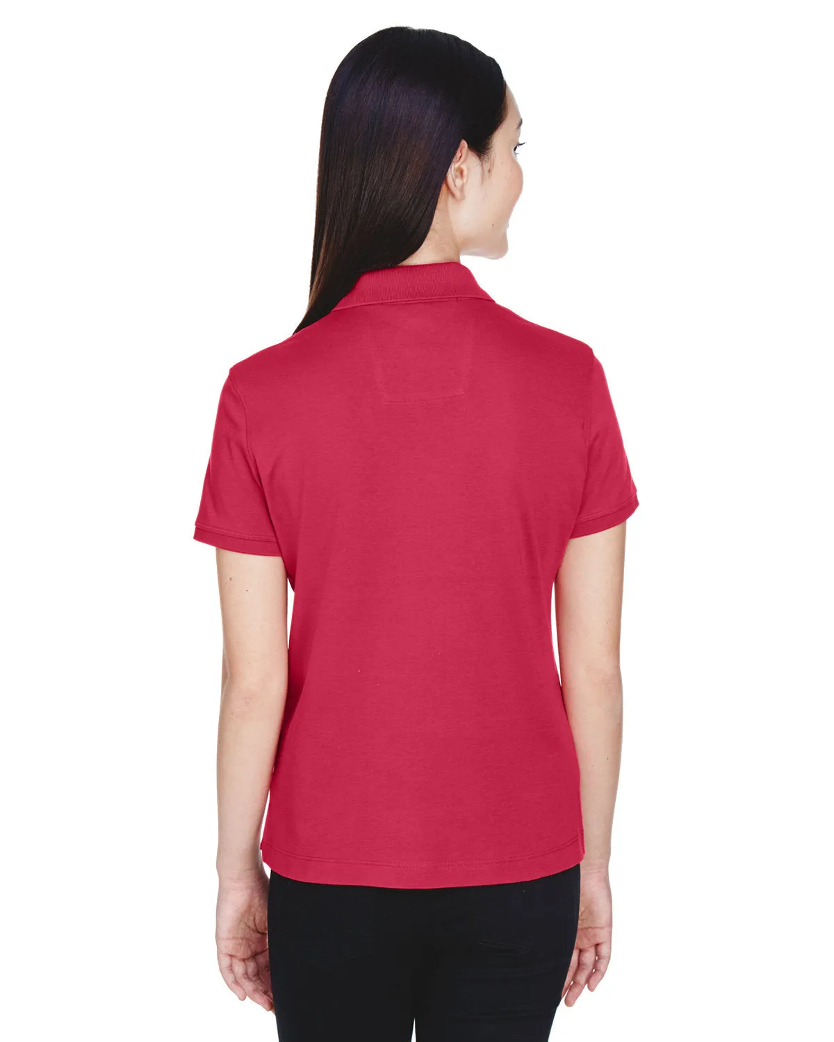 Devon & Jones Ladies' Solid Perfect Pima Interlock Polo