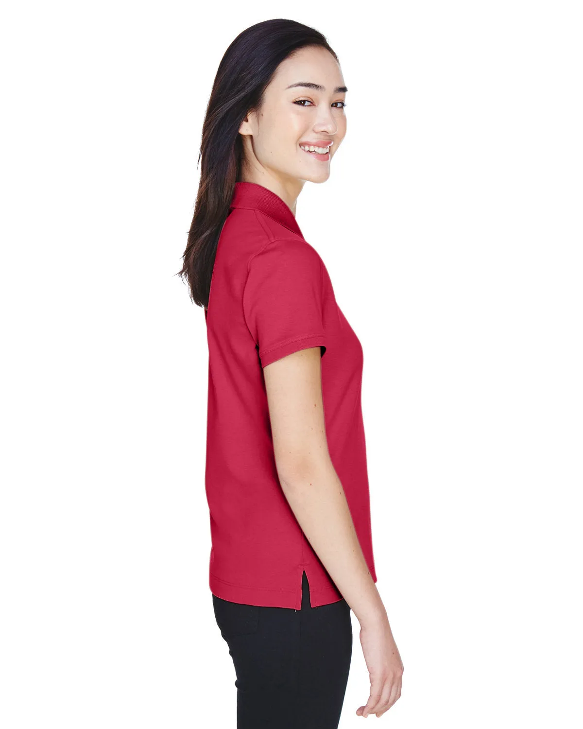 Devon & Jones Ladies' Solid Perfect Pima Interlock Polo