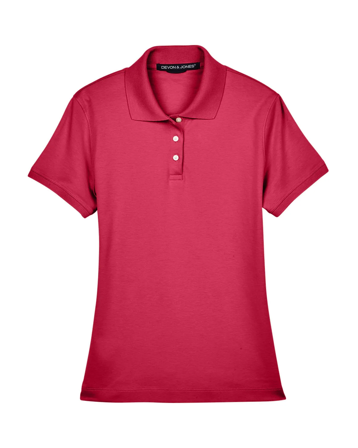 Devon & Jones Ladies' Solid Perfect Pima Interlock Polo