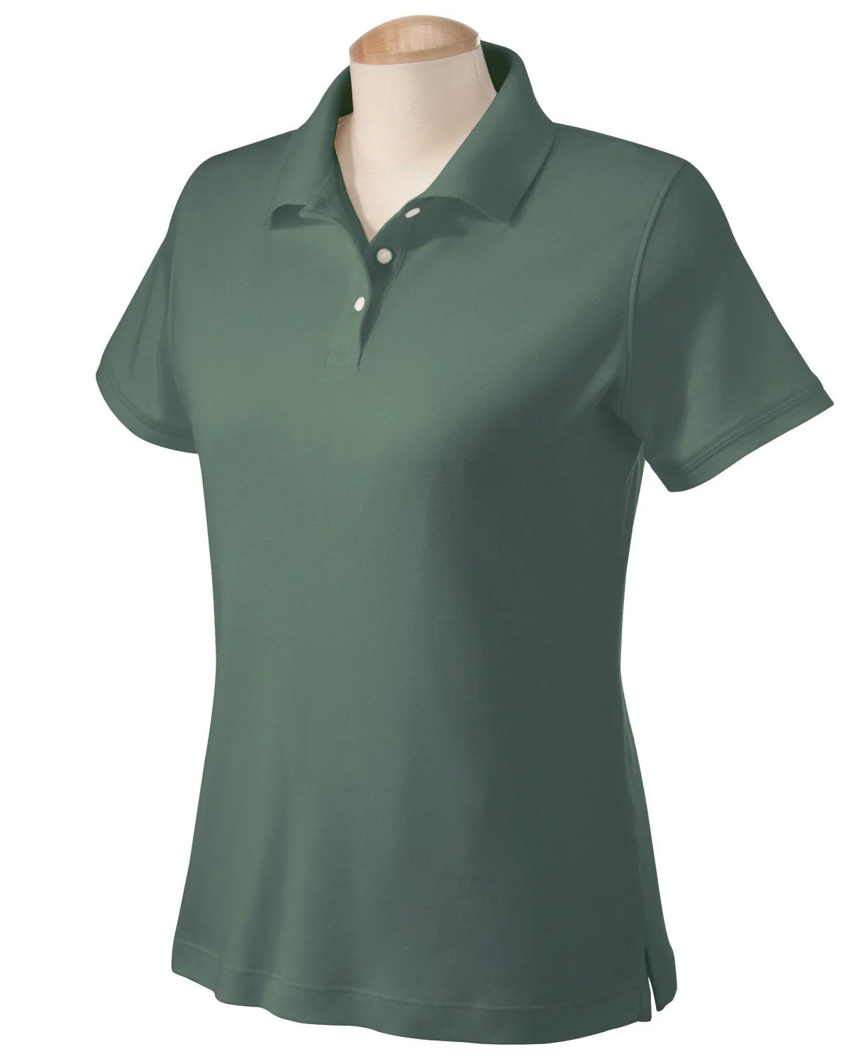 Devon & Jones Ladies' Solid Perfect Pima Interlock Polo