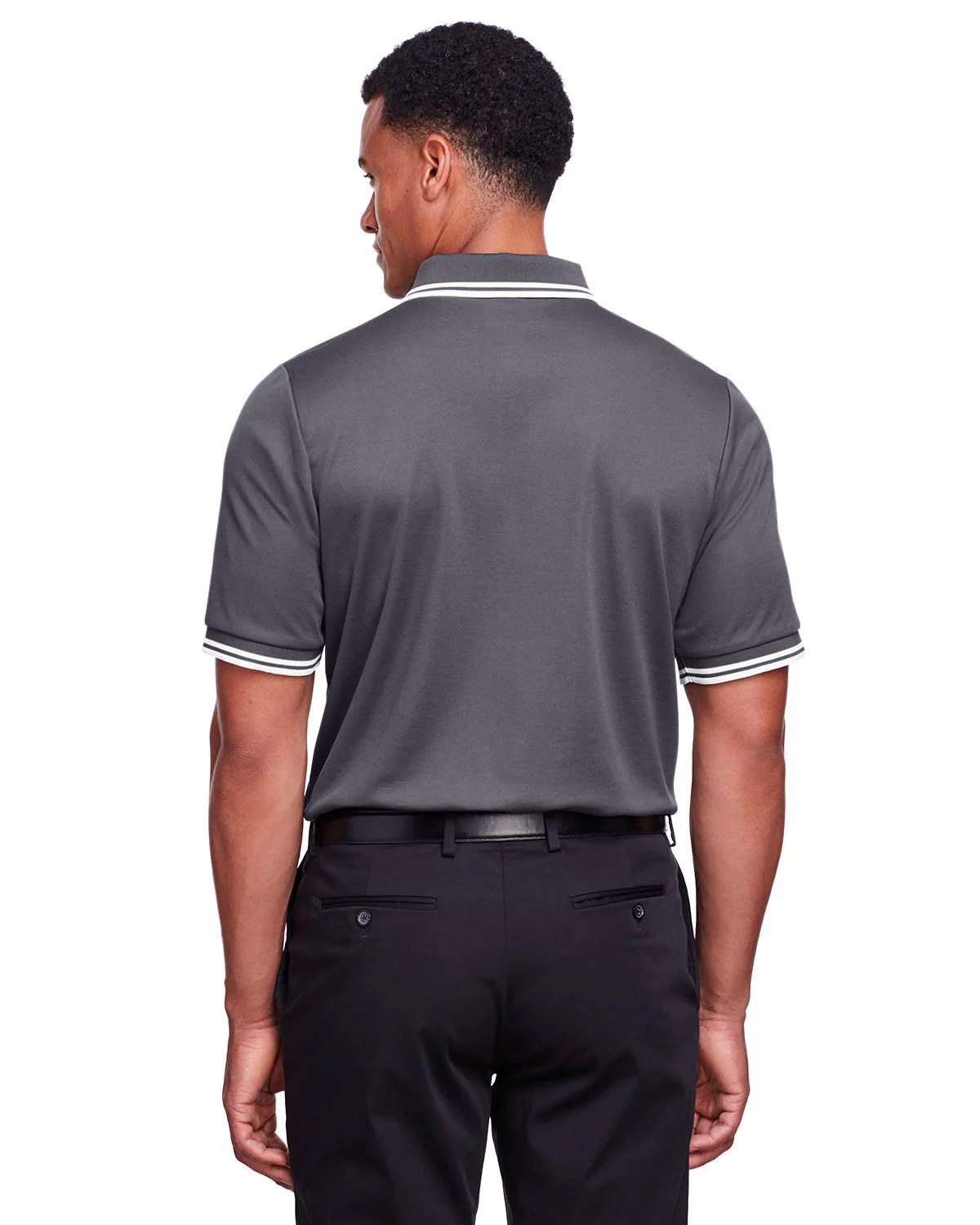 Devon & Jones Men's CrownLux Performance Plaited Tipped Polo