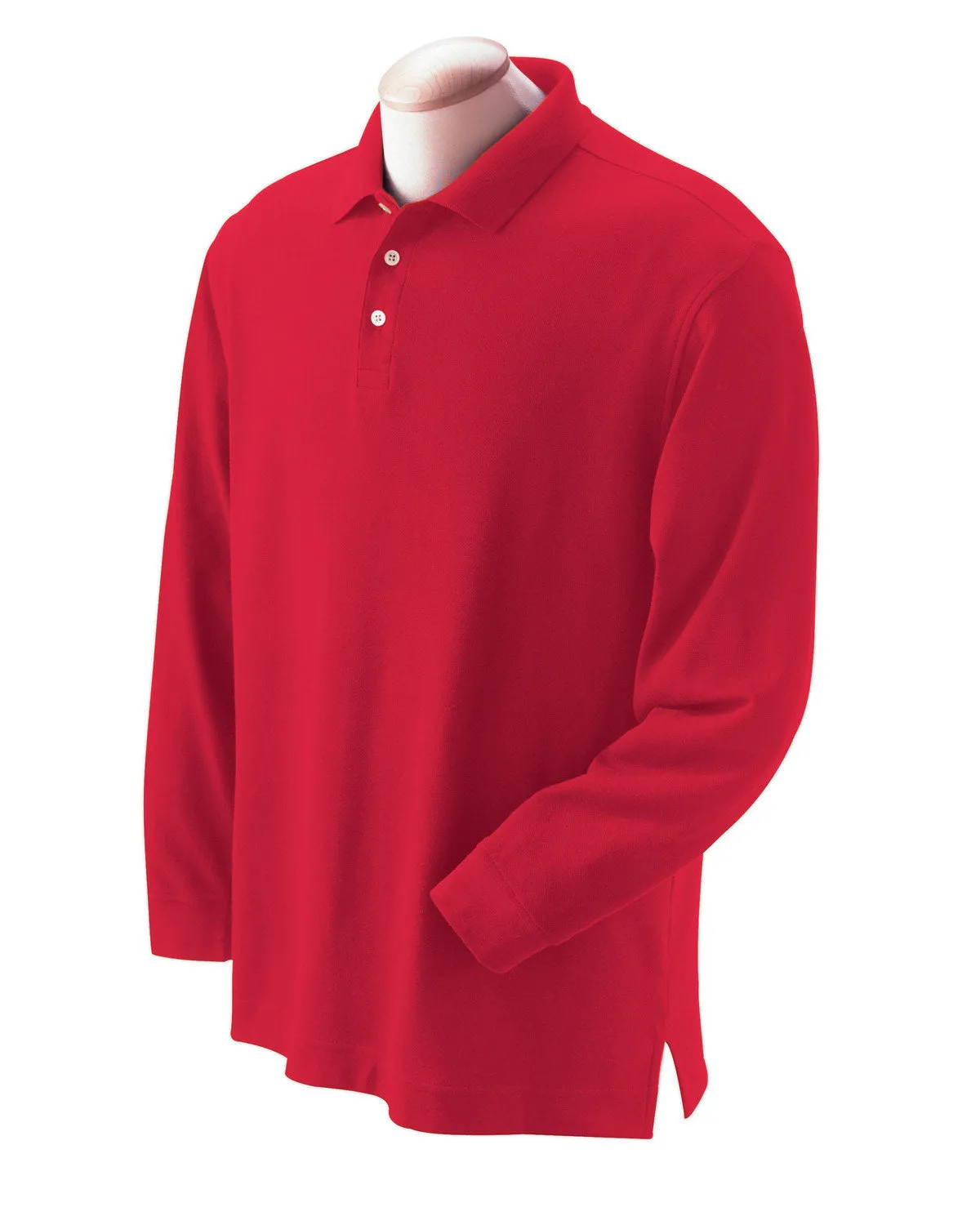 Devon & Jones Men's Pima Piqué Long-Sleeve Polo