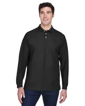 Devon & Jones Men's Pima Piqué Long-Sleeve Polo