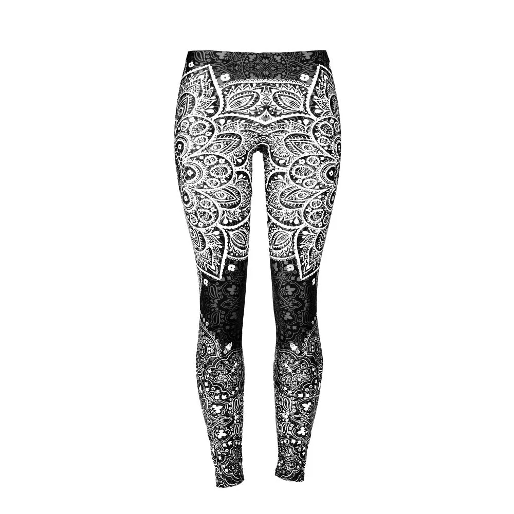 Digital Printed Polyester Polyester Shiny Leggings