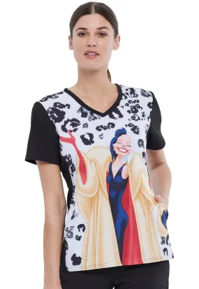 Disney's V-Neck Print Top in Cruella