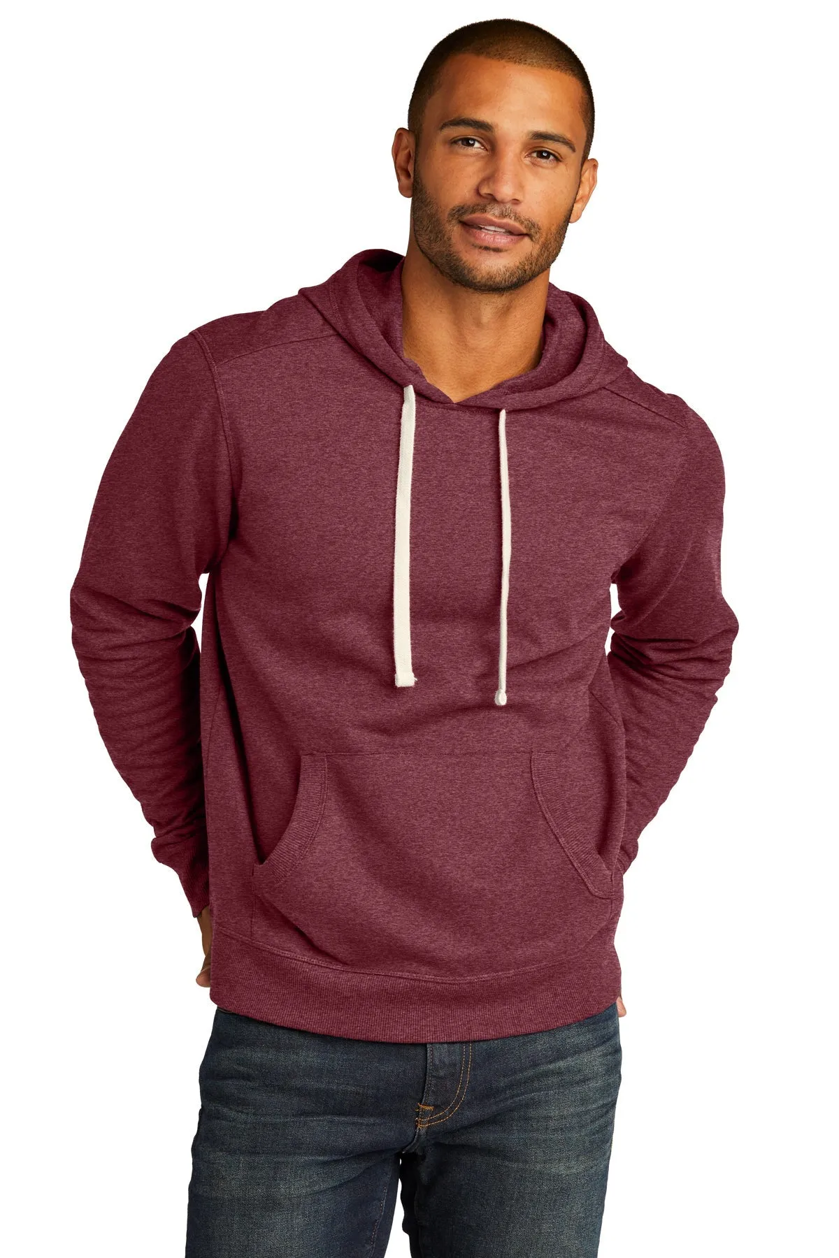 District Re-Fleece Hoodies, Maroon Heather