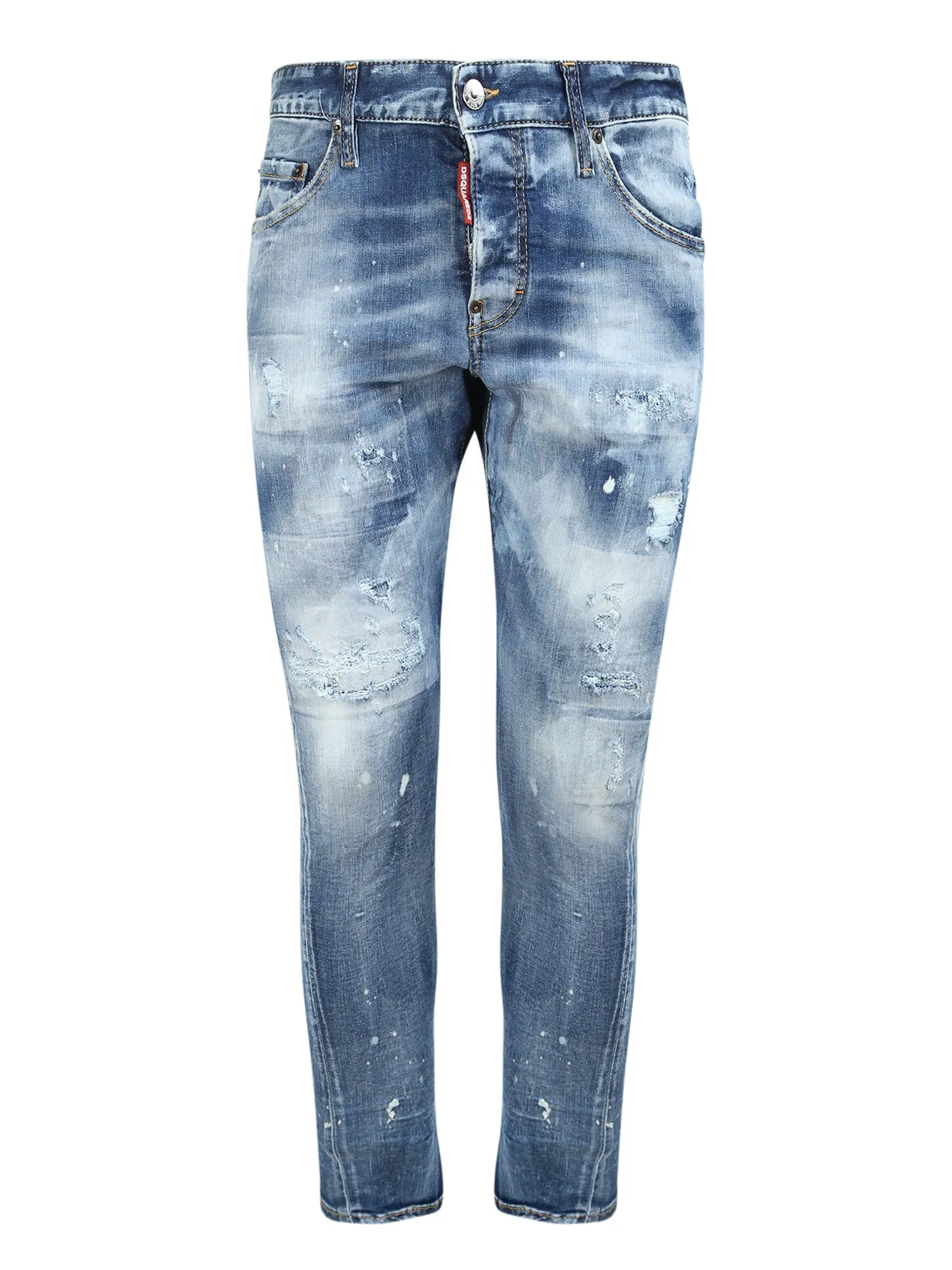 Dsquared2 Bleached Effect Skinny Fit Jeans